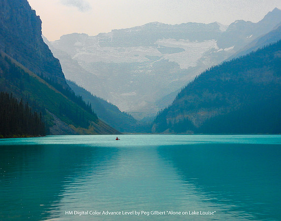 HM Digital Color Advance Level by Peg Gilbert - Alone on Lake Louise