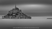 2nd Place Digital B&W Advance Level by Mitch Keller - Mont-Saint-Michel in the Clouds