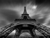 1st Place Digital B&W Advance Class by Mitch Keller - Eiffel Tower Long Exposure