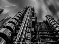 2nd Place Digital B&W Advance Class by Mitch Keller - Lloyds Building Long Exposure