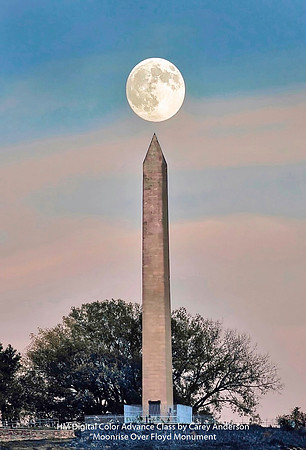 HM Digital Color Advance Class by Carey Anderson - Moonrise Over Floyd Monument