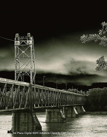3rd Place Digital B&W Advance Class by Carl Hardy - Yankton Bridge