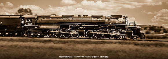 1st Place Digital B&W by Ron Nicolls - Big Boy Passing By