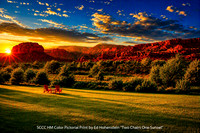 SCCC HM Color Pictorial Print by Ed Hohenstein - Two Chairs One Sunset