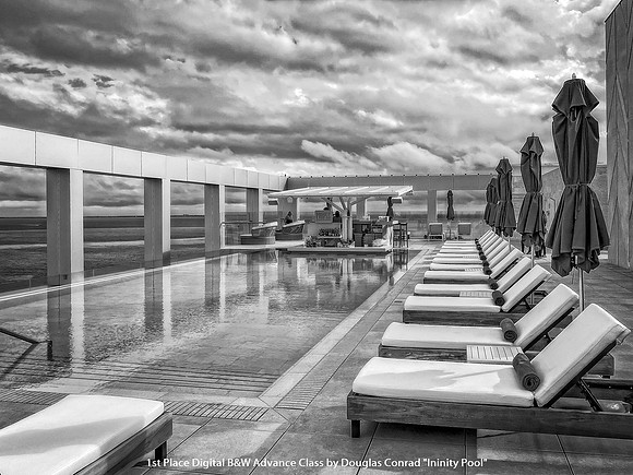 1st Place Digital B&W Advance Class by Douglas Conrad - Infinity Pool