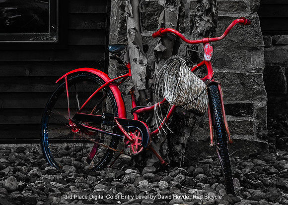 3rd Place Digital Color Entry Level by David Hovde - Red Bicycle