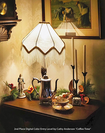 2nd Place Digital Color Entry Level by Cathy Anderson - Coffee Time