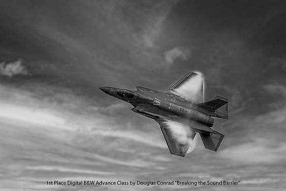 1st Place Digital B&W Advance Class by Douglas Conrad - Breaking the Sound Barrier