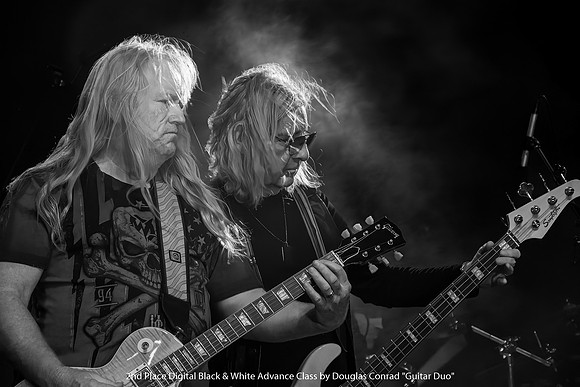2nd Place Advance Class Digital B&W by Douglas Conrad - Guitar Duo.jpg