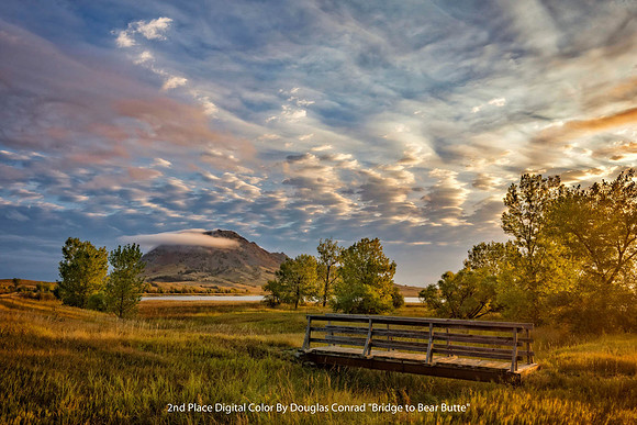 2nd Place Digital Color By Douglas Conrad - "Bridge to Bear Butte"