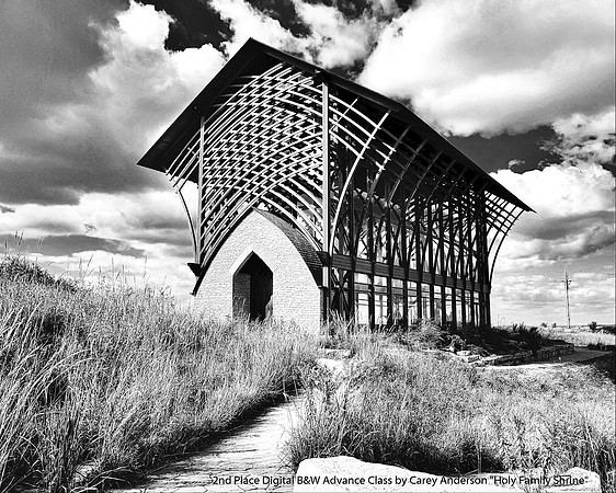 2nd Place Digital B&W Advance Class by Carey Anderson - Holy Family Shrine.jpg