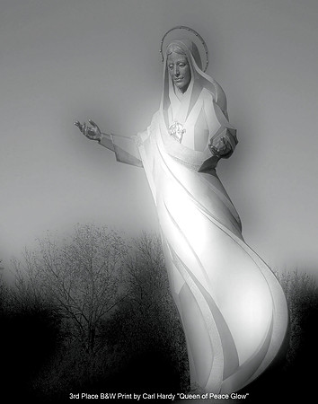 3rd Place B&W Print by Carl Hardy - Queen of Peace Glow.jpg