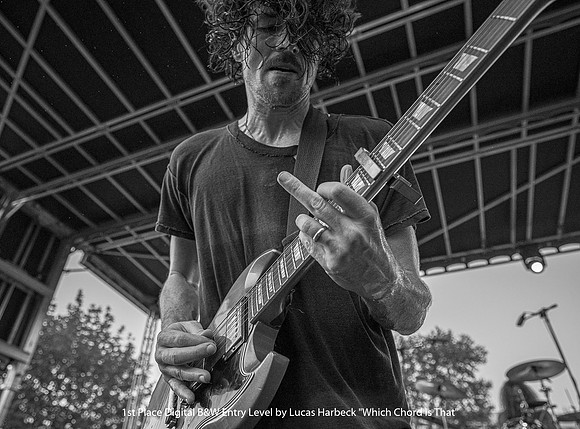 1st Place Digital B&W Entry Level by Lucas Harbeck - Which Chord is That.jpg