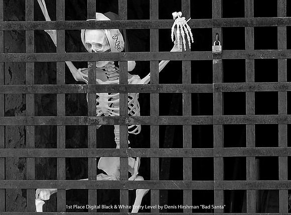1st Place Digital B&W Entry Level by Denis Hirshman - Bad Santa.jpg