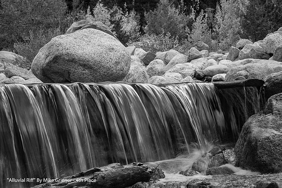 4th Place B&W Print By Mike Griener "Alluvial Riff"