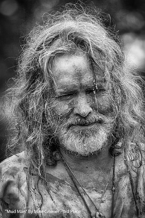 3rd Place B&W Print By Mike Griener "Mud Man"