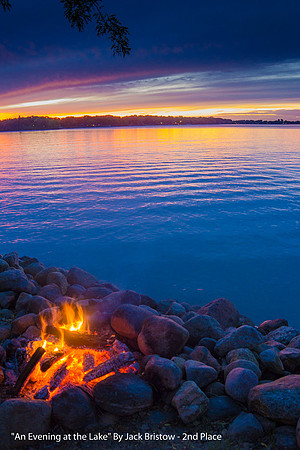 2nd Place Color Print By Jack Bristow "An Evening at the Lake"