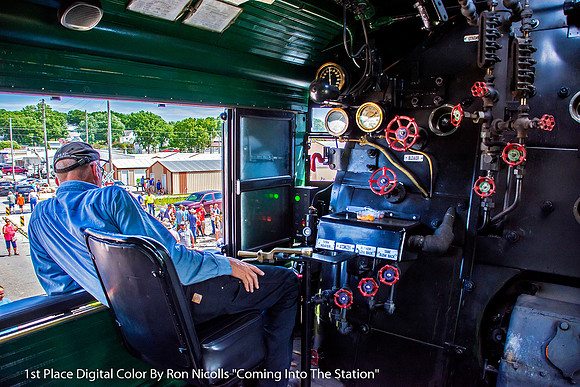 1st Place Digital Color By Ron Nicolls "Coming Into the Station"