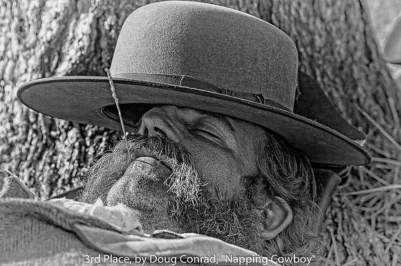 3RD PLACE, BY DOUG CONRAD, "NAPPING COWBOY"