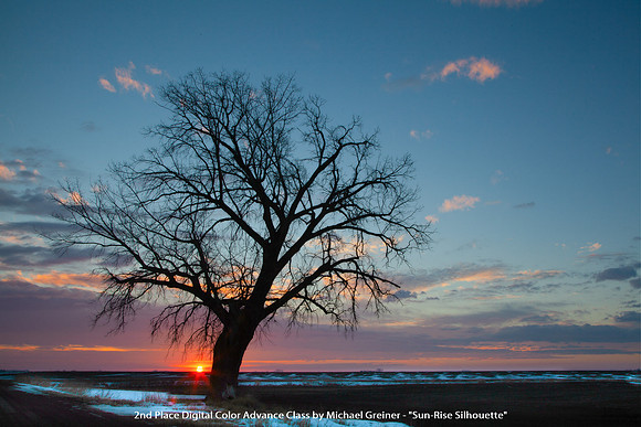2nd Place Digital Color Advance Class by Michael Greiner - Sun-Rise Silhouette