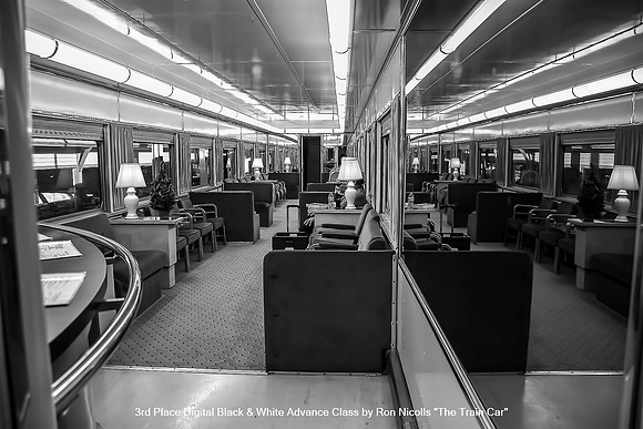 3rd Place Digital B&W Advance Class by Ron Nicolls - The Train Car