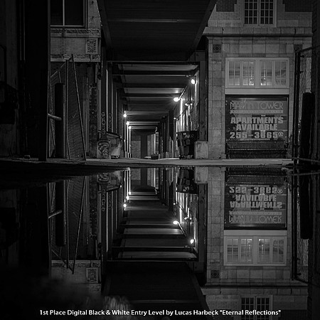 1st Place Digital B&W Entry Level by Lucas Harbeck - Eternal Reflections