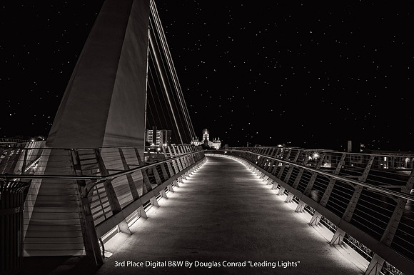 3rd Place Digital B&W By Douglas Conrad "Leading Lights"