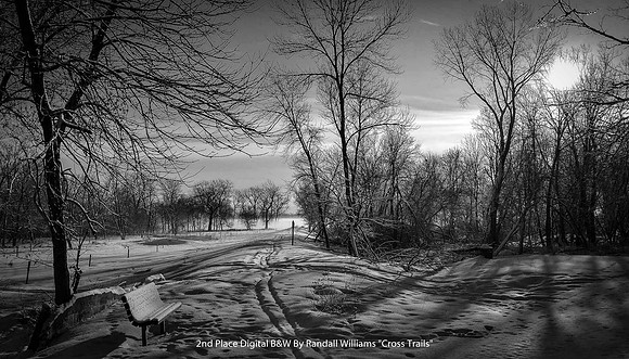 2nd Place Digital B&W By Randall Williams "Cross Trails"