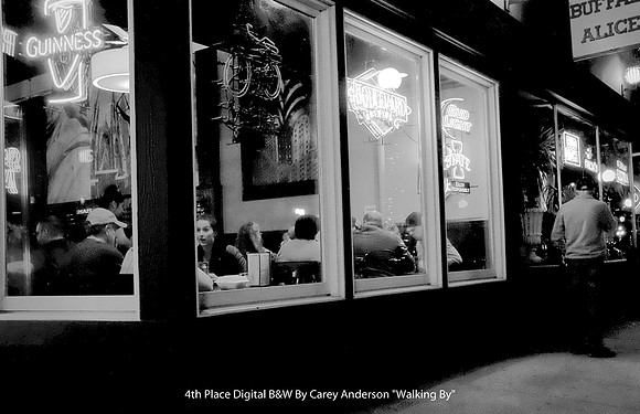 4th Place Digital B&W By Carey Anderson "Walking By"