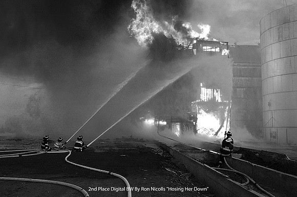2nd Place Digital BW By Ron Nicolls - "Hosing Her Down"