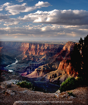 2nd Place Digital Color By John Paulson - "Last Light in the Canyon"