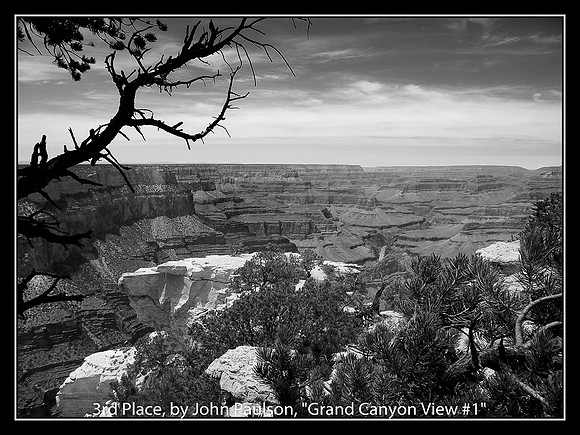 3RD PLACE, BY JOHN PAULSON, "GRAND CANYON VIEW #1"