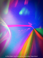 1st Place Digital Color Entry Level by Teresa Hebert - "Hyper Waves"