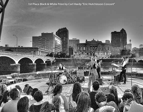 1st Place B&W Print by Carl Hardy - "Eric Hutchinson Concert"