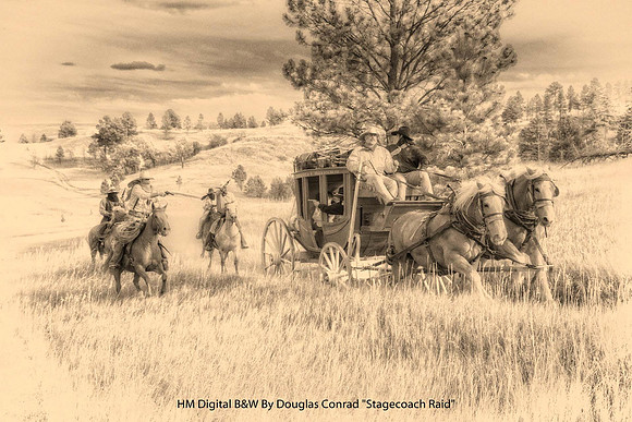 HM Digital B&W By Douglas Conrad "Stagecoach Raid"