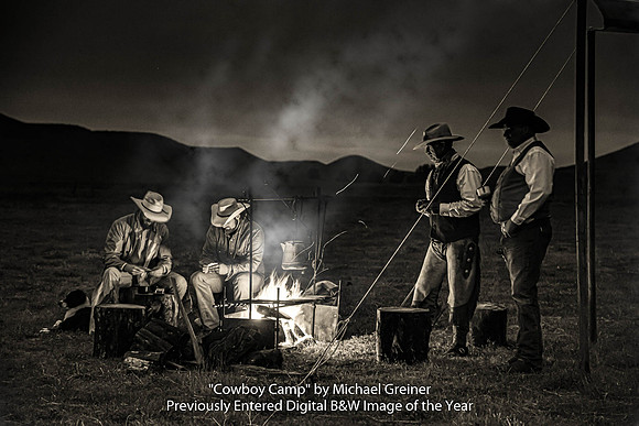 "Cowboy Camp" by Michael Greiner - Previously Entered Digital B&W Image of the Year