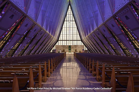 1st Place Color Print By Michael Greiner "Air Force Academy Cadet Cathedral"