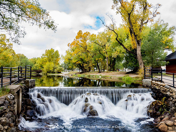 HM Color Print By Rich Wright "Waterfall at Depot"