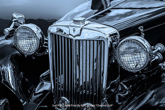 2nd Place B&W Print By Rich Wright "Chrome Grill"
