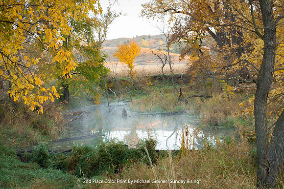 2nd Place Color Print By Michael Greiner "Sunday Rising"