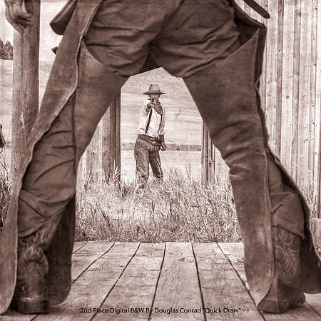 2nd Place Digital B&W By Douglas Conrad "Quick Draw"