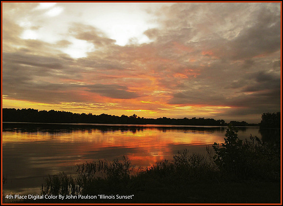 4th Place Digital Color By John Paulson, "Illinois Sunset"