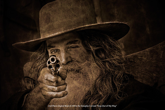 2nd Place Digital B&W By Douglas Conrad - "Stay Out of My Way"