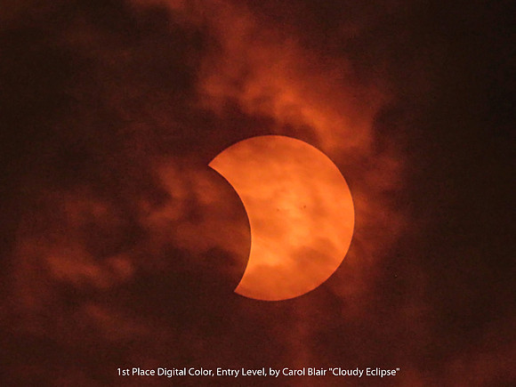 1st Place Digital Color Entry Level by Carol Blair - "Cloudy Eclipse"