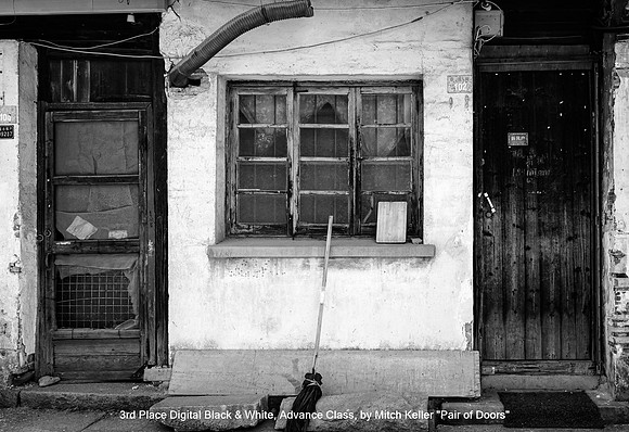3rd Place Digital B&W Advance Class by Mitch Keller - "Pair of Doors"