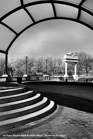 1st Place Digital B&W By Mike Walsh "Anderson Pavillion"