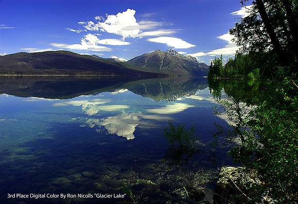 3rd Place Digital Color By Ron Nicolls "Glacier Lake"