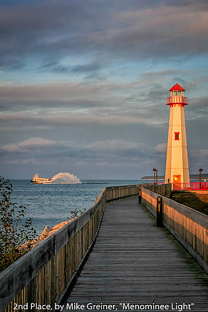 2ND PLACE, BY MIKE GREINER, "MENOMINEE LIGHT"