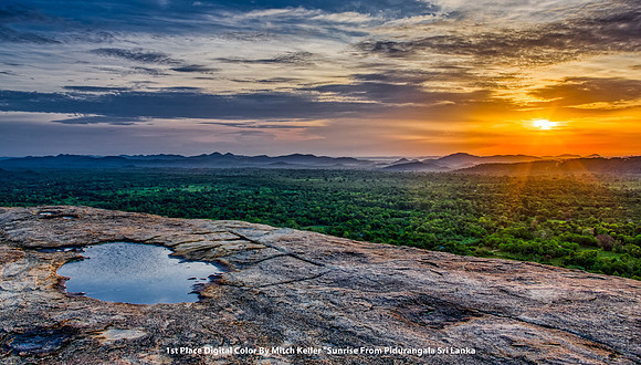 1st Place Digital Color By Mitch Keller - "Sunrise From Pidurangala Rock Sri Lanka"