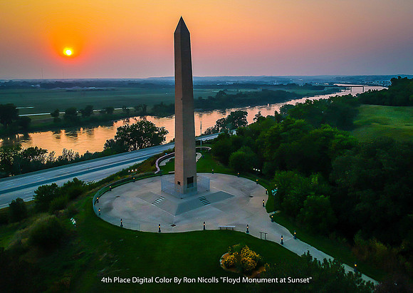 4th Place Digital Color By Ron Nicolls - "Floyd Monument at Sunset"